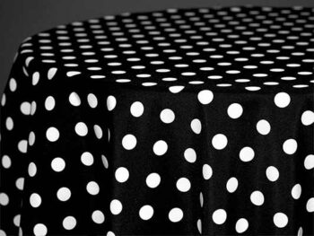 polka dot tablecloth rentals