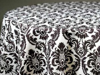 damask linen & tablecloth rentals