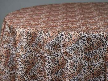 leopard linen & tablecloth rentals