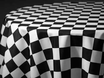 racing check linen & tablecloth rentals