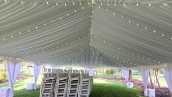 Bistro Light White Stringer (7 Watt) 25' Rental