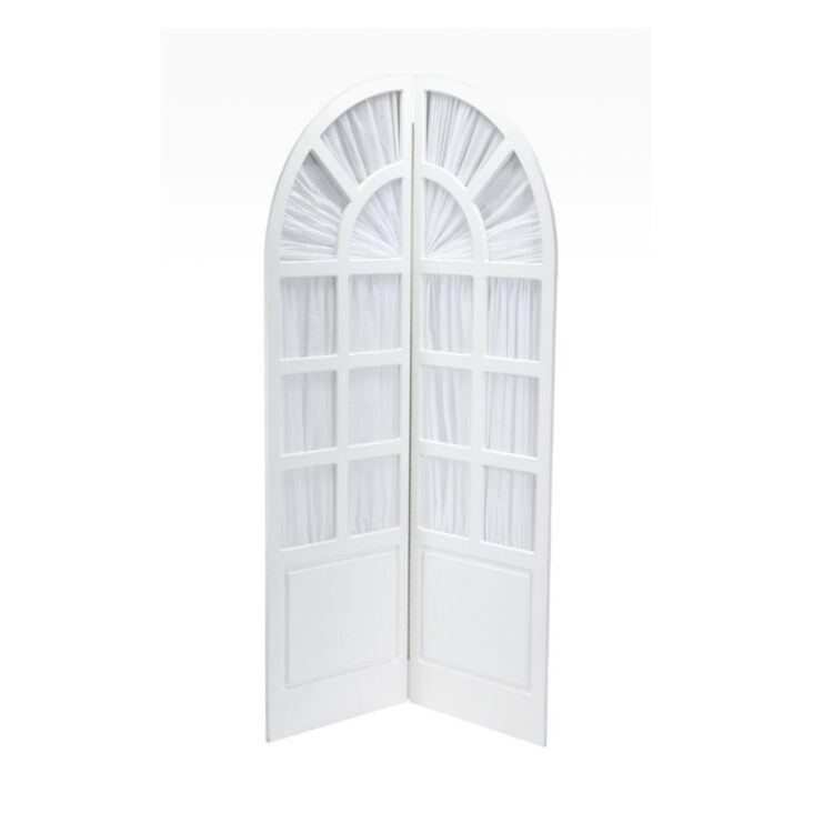 White Sheer Elegant Panel Divider Rental