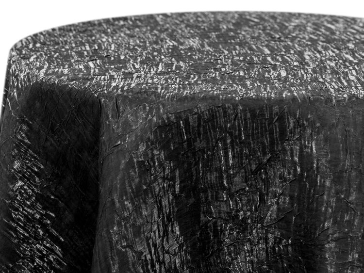Black Iridescent Crush Tablecloth Rental