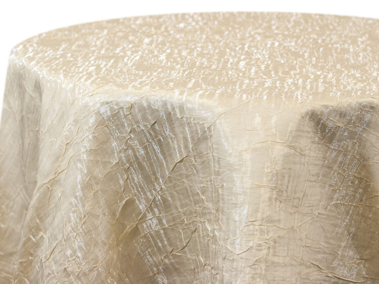 Ivory Iridescent Crush Tablecloth Rental