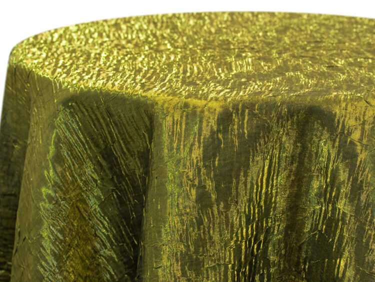 Moss Iridescent Crush Tablecloth Rental