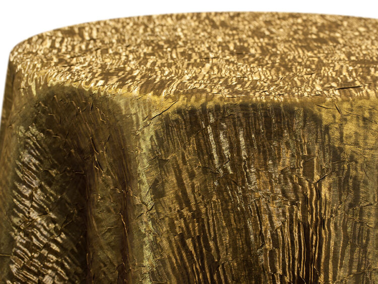 Olive Iridescent Crush Tablecloth Rental