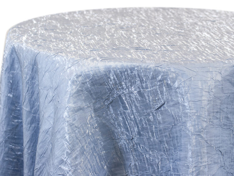 Sky Blue Iridescent Crush Tablecloth Rental