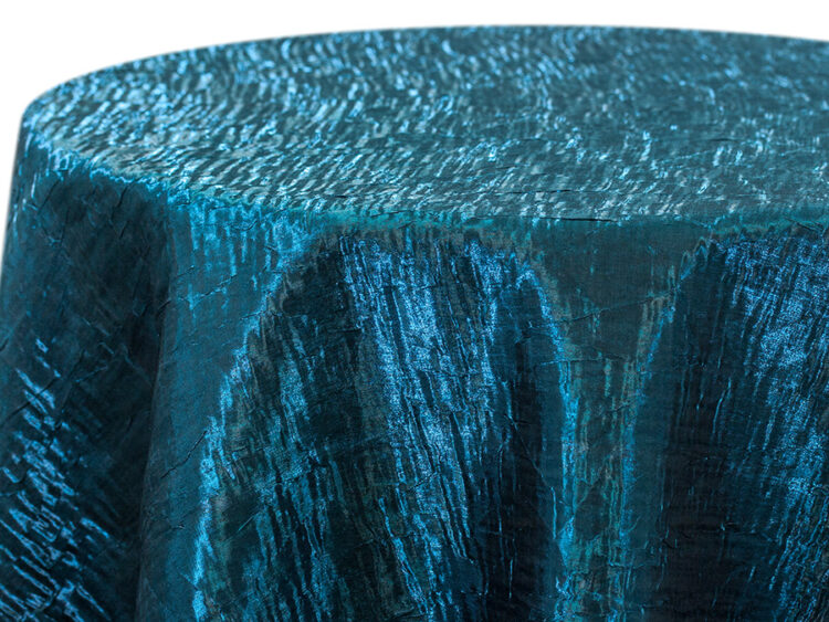 Turquoise Iridescent Crush Tablecloth Rental