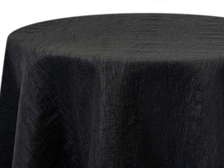Black Krinkle Tablecloth Rental