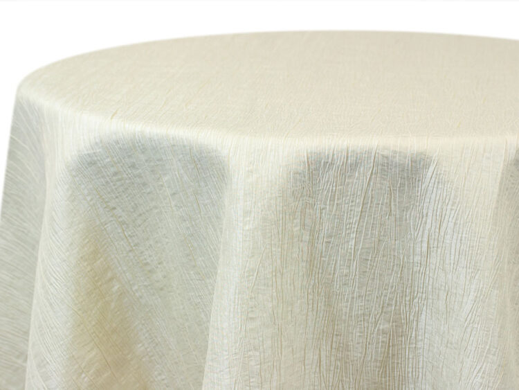 Ivory Krinkle Tablecloth Rental