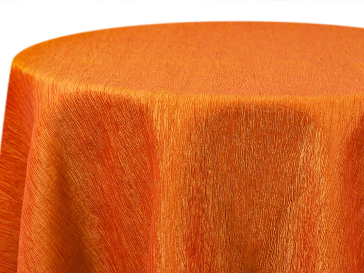 Orange Krinkle Tablecloth Rental