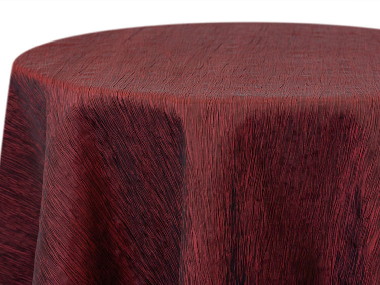 Red Krinkle Tablecloth Rental