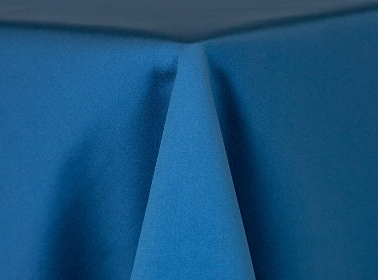 Azure Lamour Matte Satin Tablecloth Rental