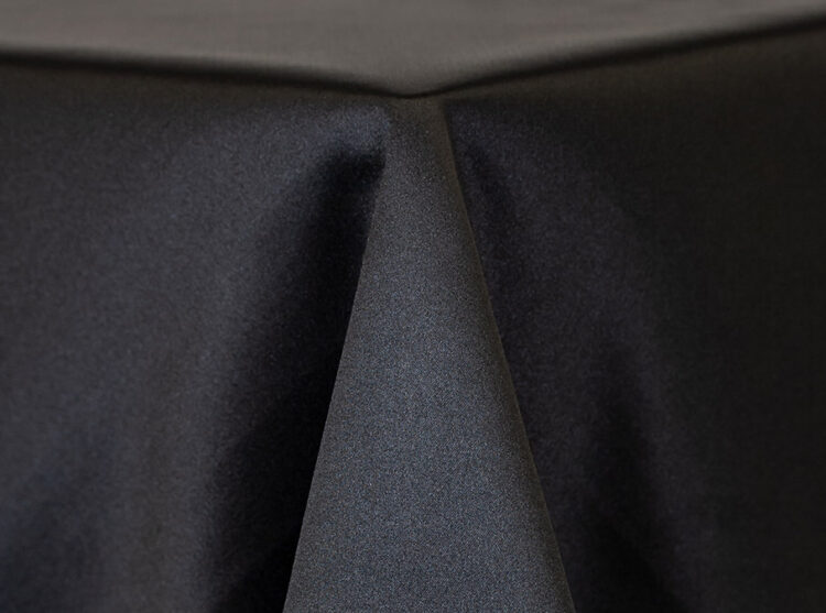 Black Lamour Matte Satin Tablecloth Rental