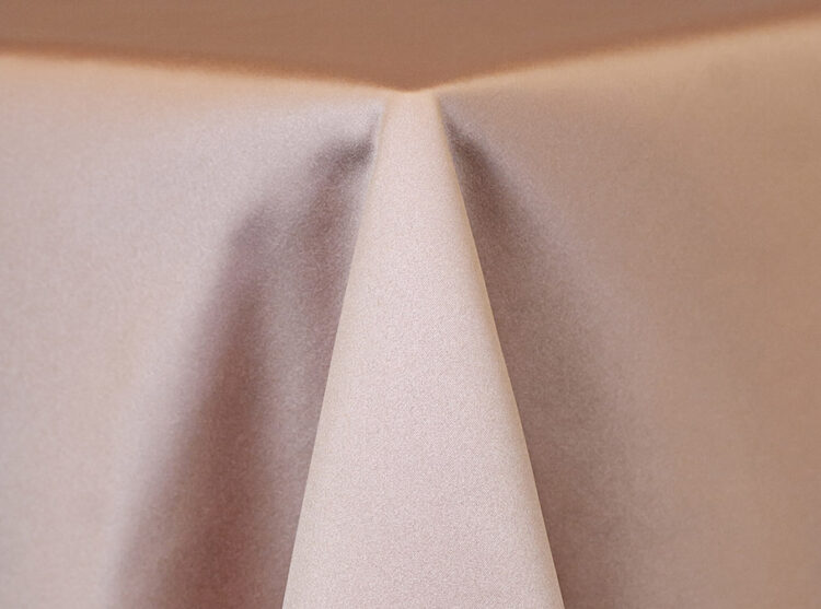Blush Lamour Matte Satin Tablecloth Rental