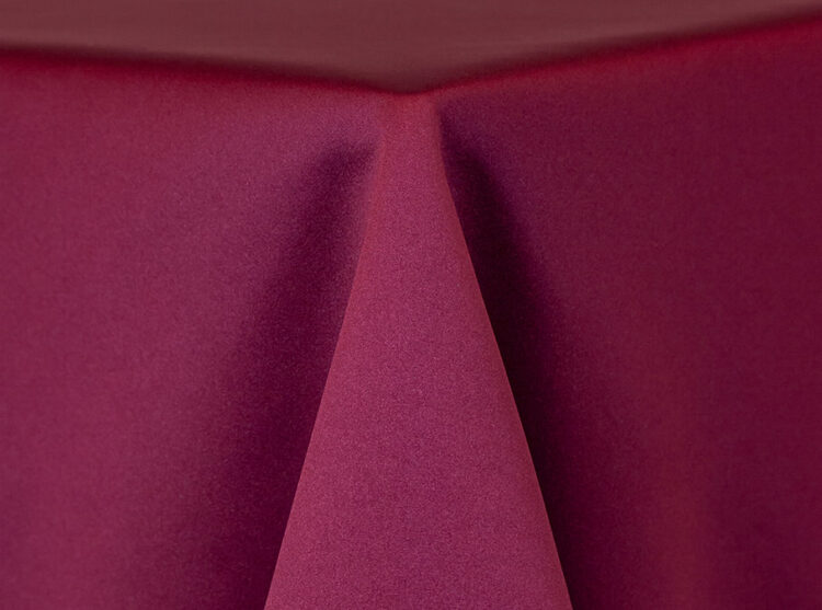 Burgundy Lamour Matte Satin Tablecloth Rental