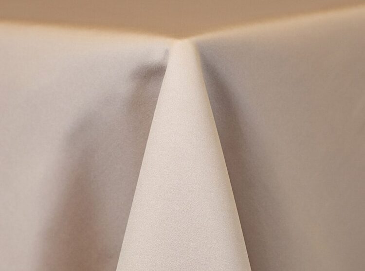Camel Lamour Matte Satin Tablecloth Rental