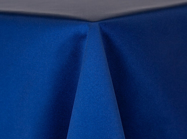 Cobalt Lamour Matte Satin Tablecloth Rental