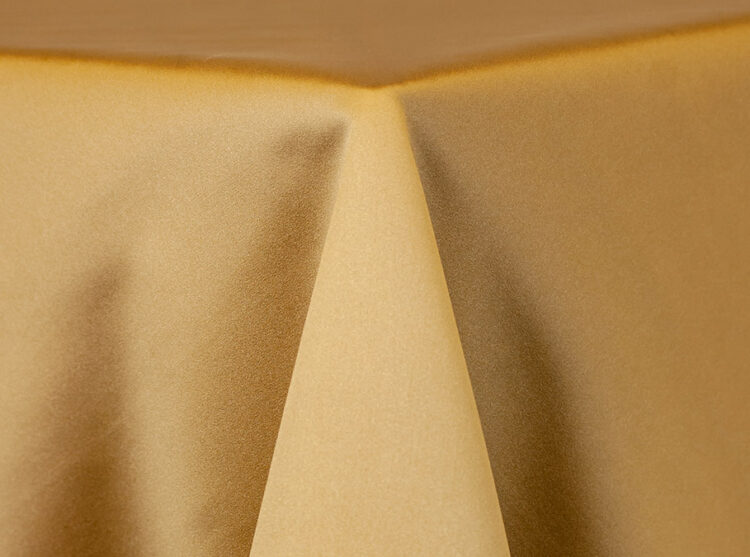 Gold Lamour Matte Satin Tablecloth Rental