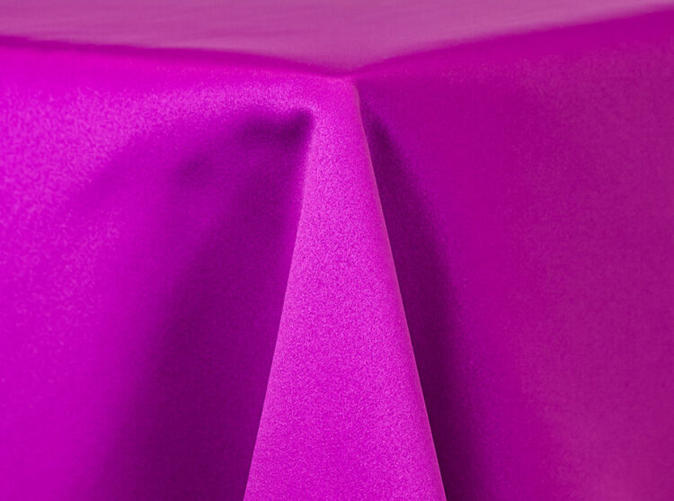 Magenta Lamour Matte Satin Tablecloth Rental