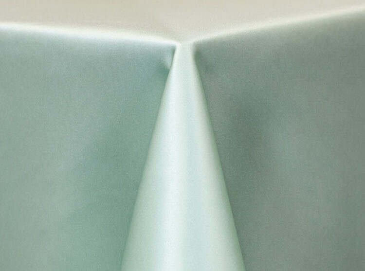 Mint Lamour Matte Satin Tablecloth Rental