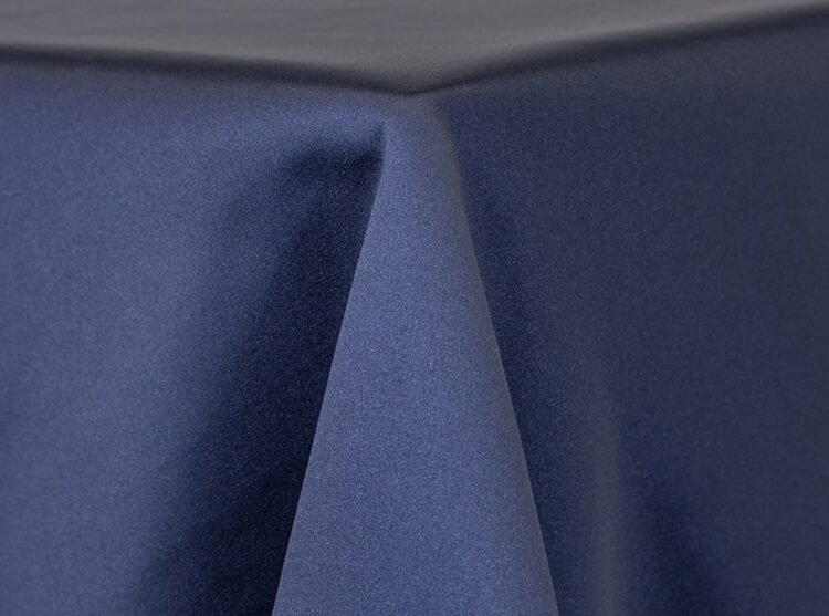 Navy Lamour Matte Satin Tablecloth Rental