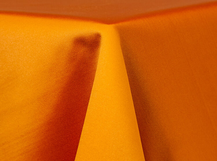 Orange Lamour Matte Satin Tablecloth Rental