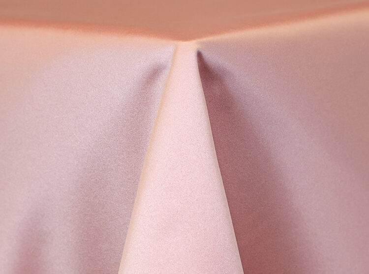 Rose Lamour Matte Satin Tablecloth Rental
