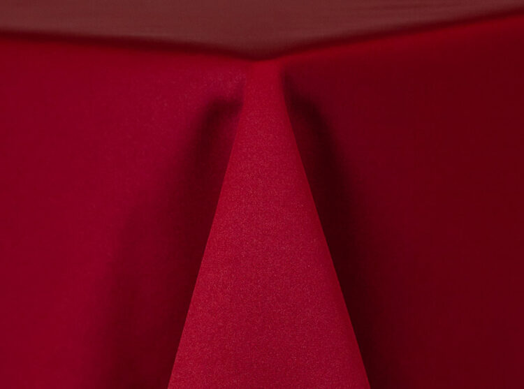 Ruby Lamour Matte Satin Tablecloth Rental
