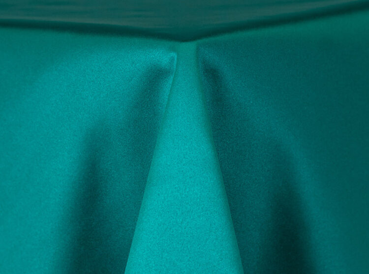 Teal Lamour Matte Satin Tablecloth Rental
