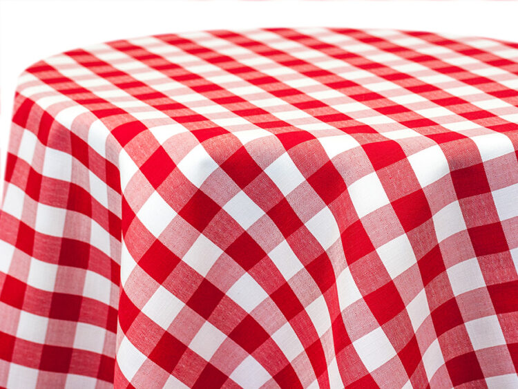 Red Check Tablecloth Rental