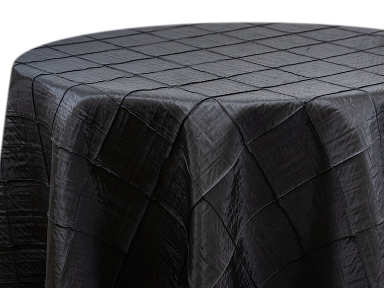 Black Pintuck Tablecloth Rental