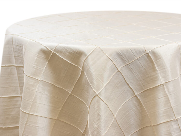 Ivory Pintuck Tablecloth Rental
