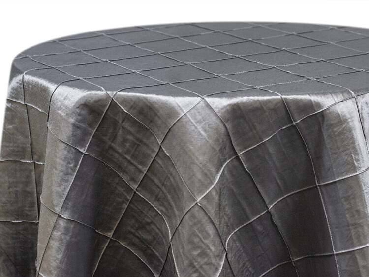 Silver Pintuck Tablecloth Rental