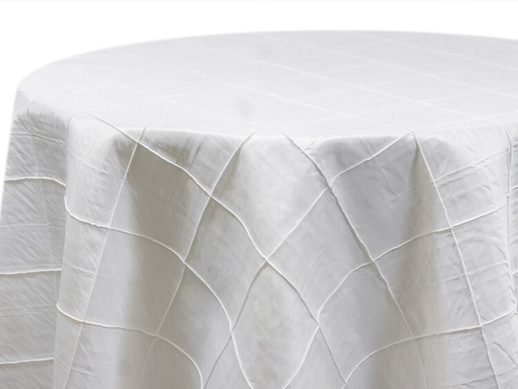 White Pintuck Tablecloth Rental