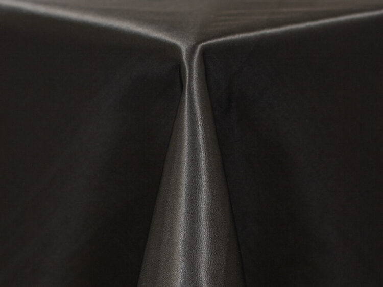 Black Poly Satin Tablecloth Rental