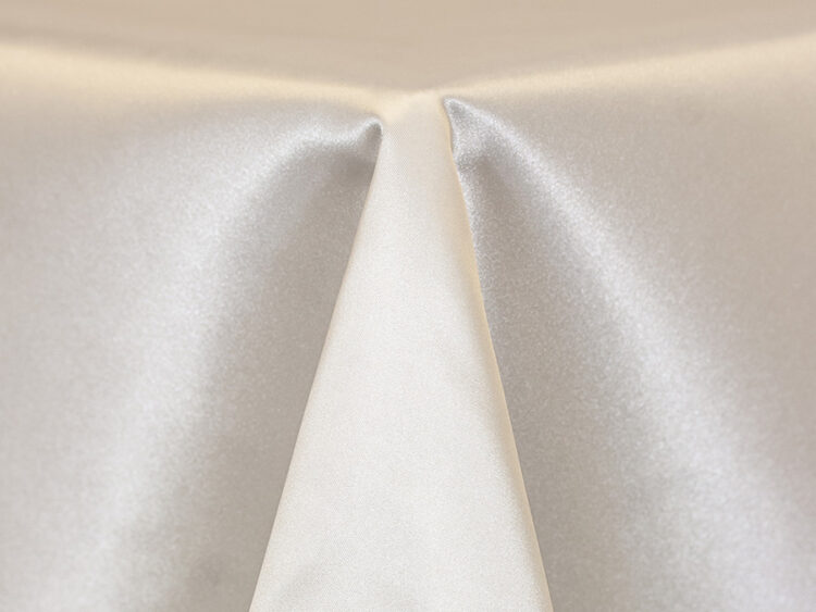 Ivory Poly Satin Tablecloth Rental