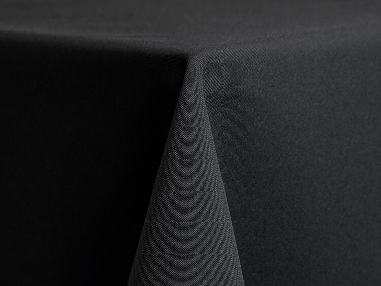 Black Polyester Tablecloth Rental