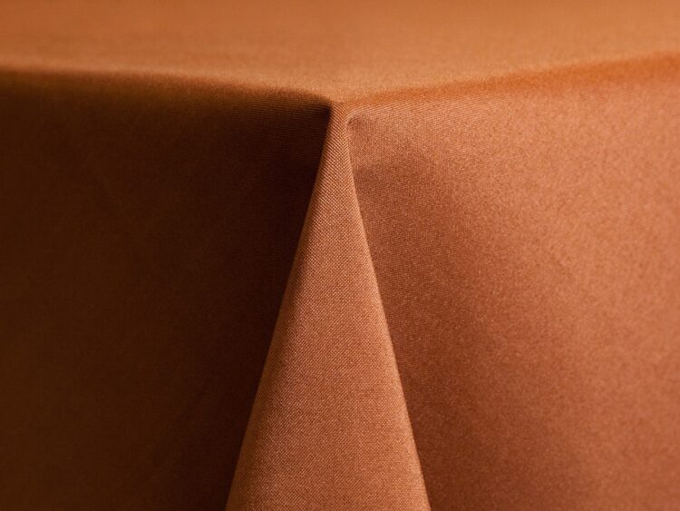 Copper Polyester Tablecloth Rental