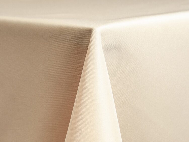 Ivory Polyester Tablecloth Rental