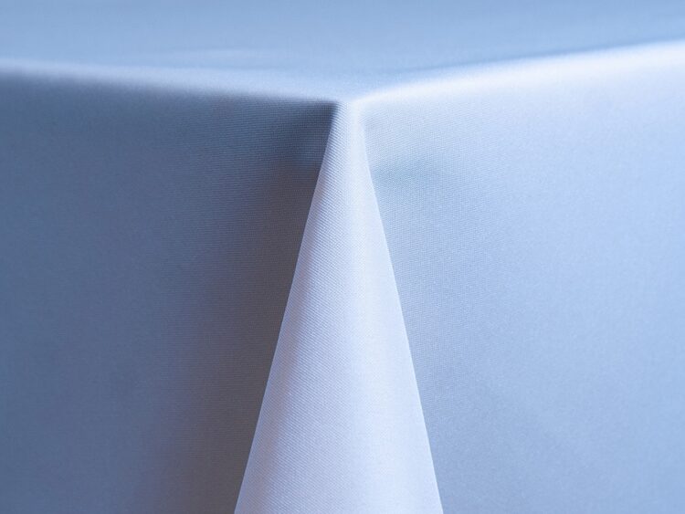 Light Blue Polyester Tablecloth Rental