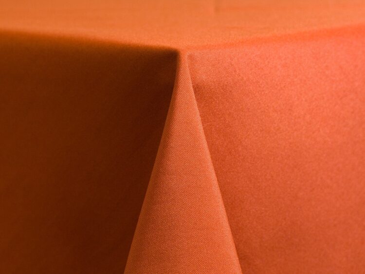 Orange Polyester Tablecloth Rental