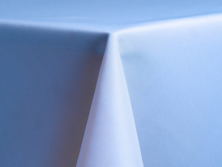 Powder Blue Polyester Tablecloth Rental