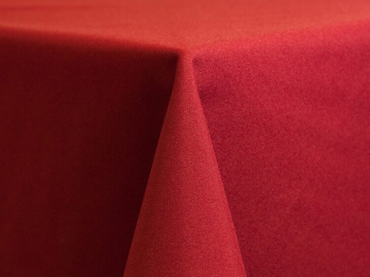 Red Polyester Tablecloth Rental