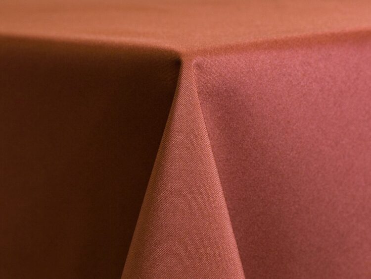 Terra Cotta Polyester Tablecloth Rental