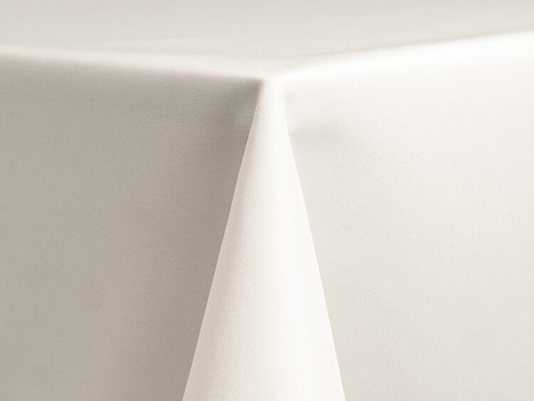 White Polyester Tablecloth Rental