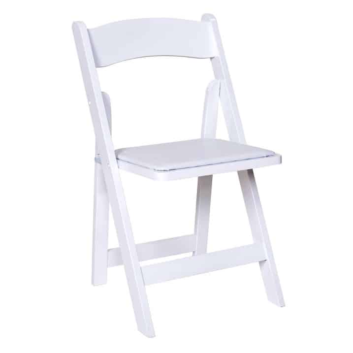 White Garden Padded Chair Rental C103