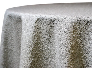 White Glimmer Tablecloth Rental
