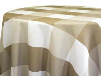 Khaki Big Plaid Tablecloth Rental
