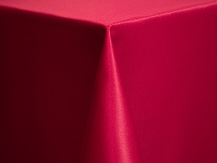 Cerise Lamour Matte Satin Tablecloth Rental